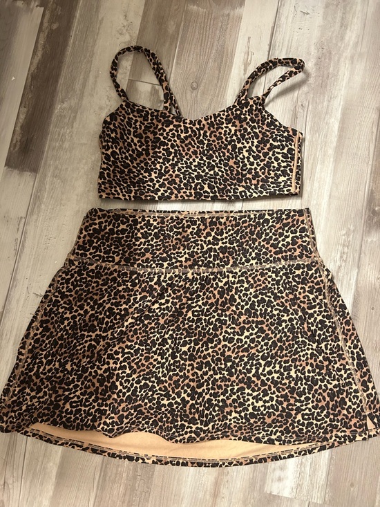all in motion Dresses & Skirts - All in Motion leopard sports bra and tennis skirt size large